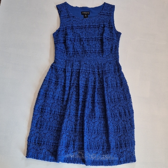 HOLIDAY SALE Enfocus Studio Royal Blue Lace Dress - Picture 1 of 4